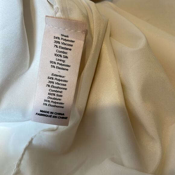 Cinq a Sept Marian Ruched Draped Silk Side Tie White Maxi Dress Size 8 - Picture 8 of 8